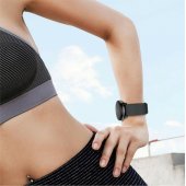 22mm Black Silicone Strap