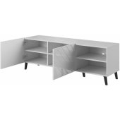 ABETO 150x42x52cm White/ White Glossy