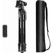 PU3096B tripod with 3D 360° head + phone holder
