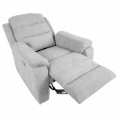Recliner armchair MIMI with electric mechanism, light grey