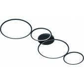 Trio Black LED under-ceiling lamp for dining room Trio