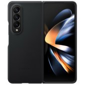 "Leather Cover for Galaxy Z Fold 4" Black