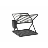 SinkSide Foldable Dish Drying Rack Small Dark Grey