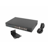 Switch rack 19" POE+ 16x Ports